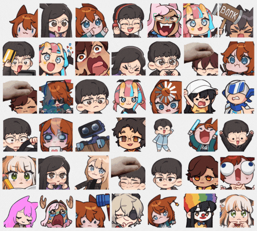 My animated emote comm collection